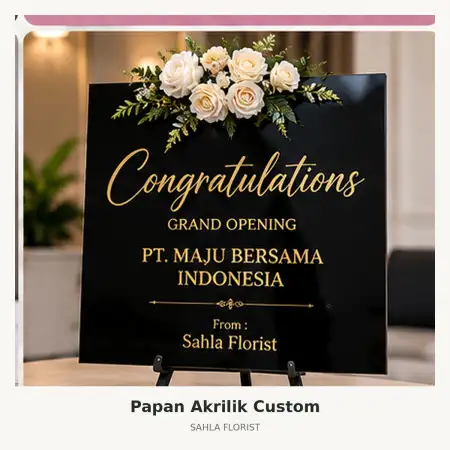 Papan Bunga Akrilik Lubuklinggau